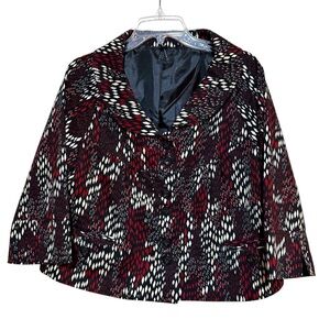 Lapis Womens‎ Blazer Jacket Black Red White Career Business Work Office Large